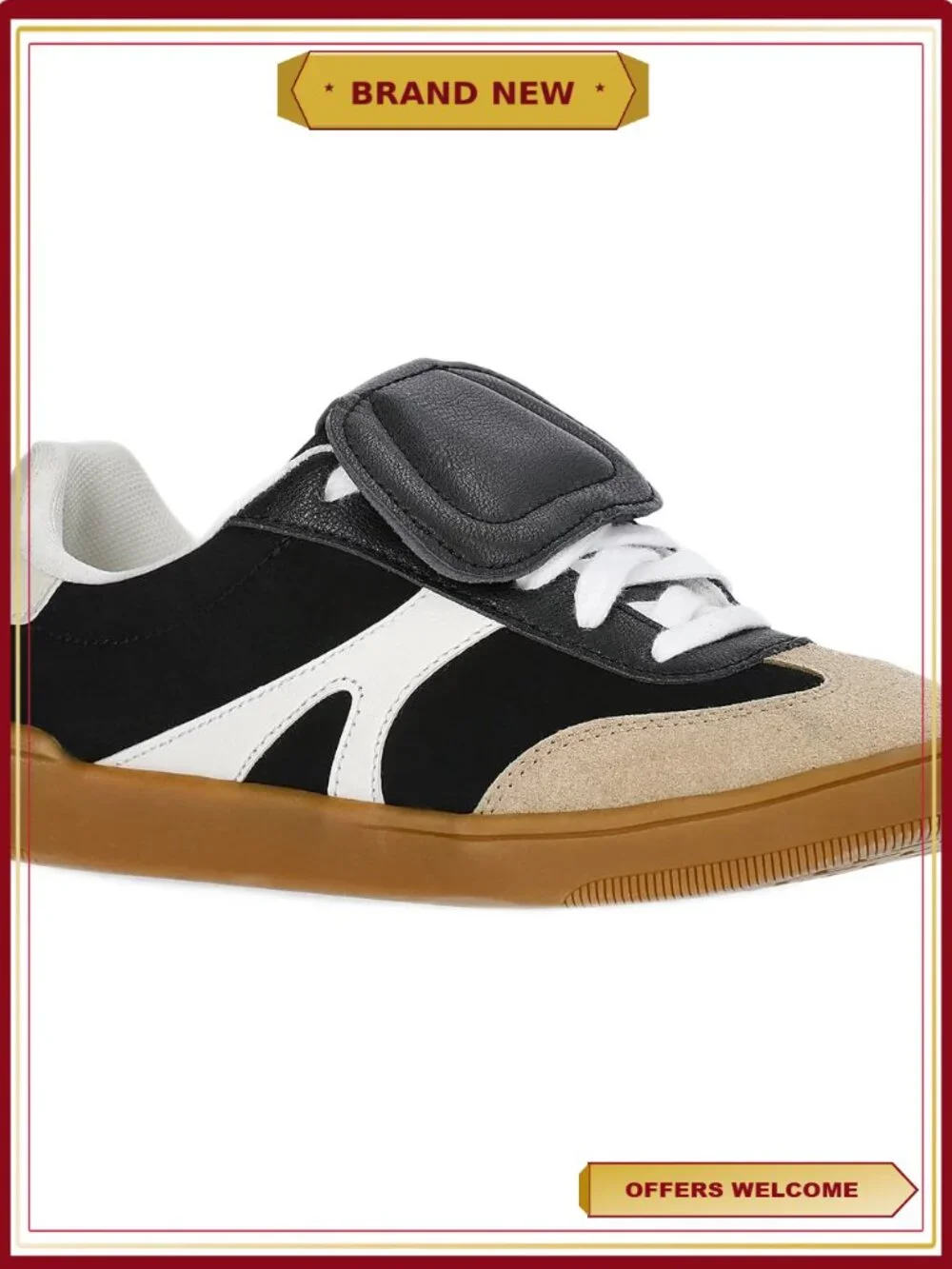 Boys Casual Fold-Over Sneakers with Memory Foam Insole